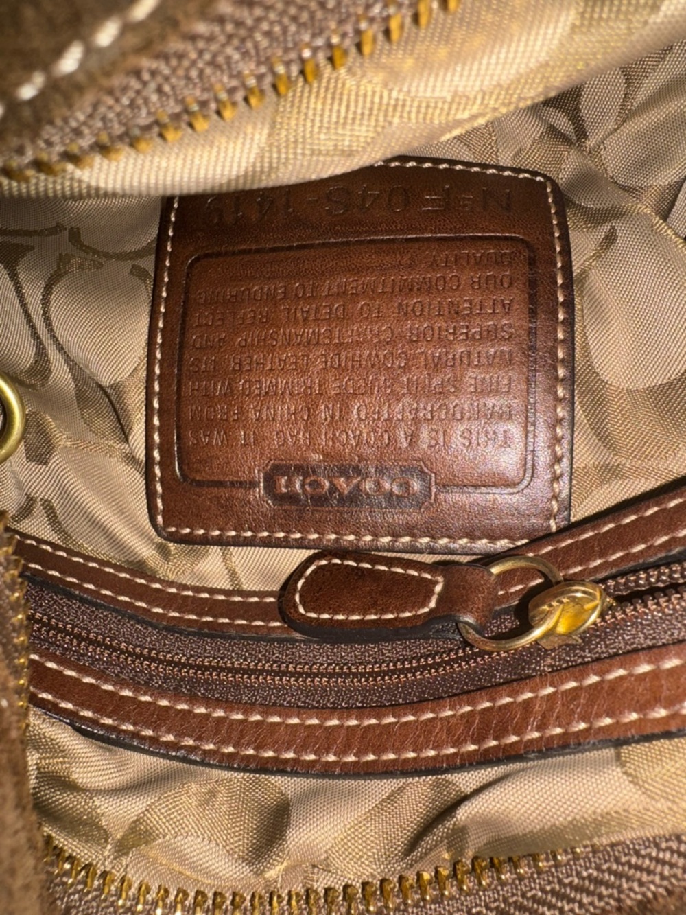 Vintage Coach Brown Suede Crossbody Bag with Tassel - Picture 3 of 9